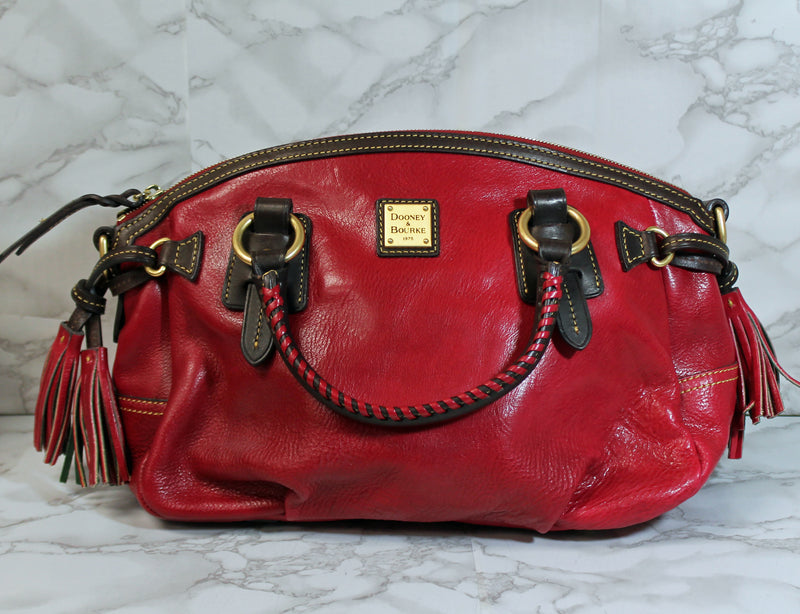 Dooney & Bourke Purse: Medium Red Leather Satchel