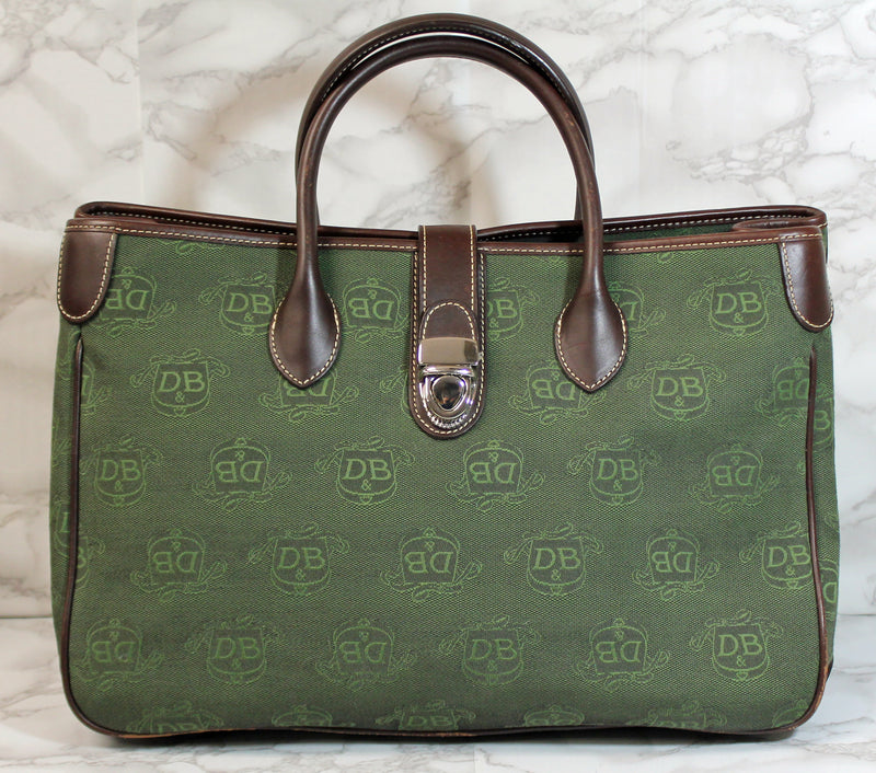 Dooney & Bourke Purse: Green Signature Canvas Tote Bag