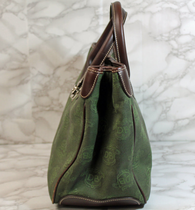 Dooney & Bourke Purse: Green Signature Canvas Tote Bag