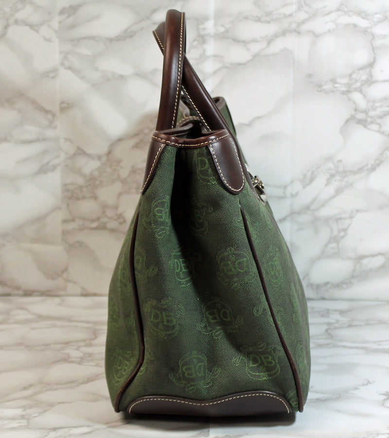 Dooney & Bourke Purse: Green Signature Canvas Tote Bag