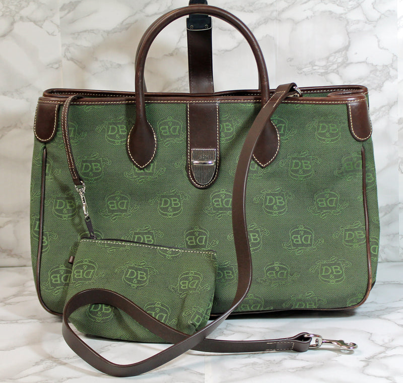 Dooney & Bourke Purse: Green Signature Canvas Tote Bag