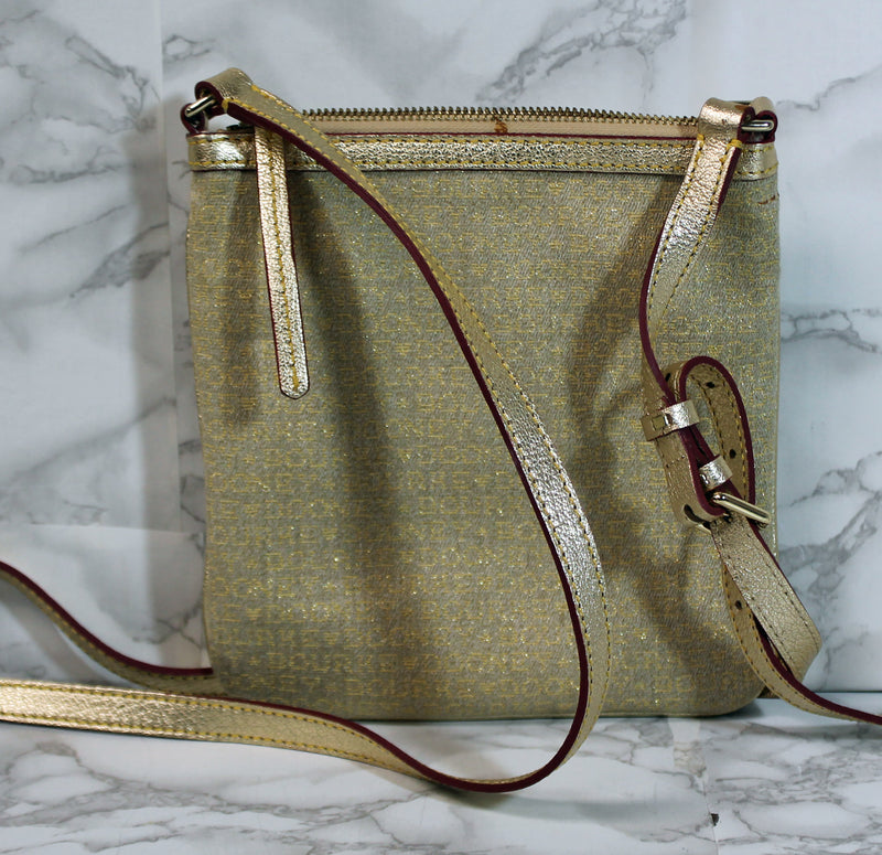 Dooney & Bourke Purse: Gold Signature Crossbody Bag