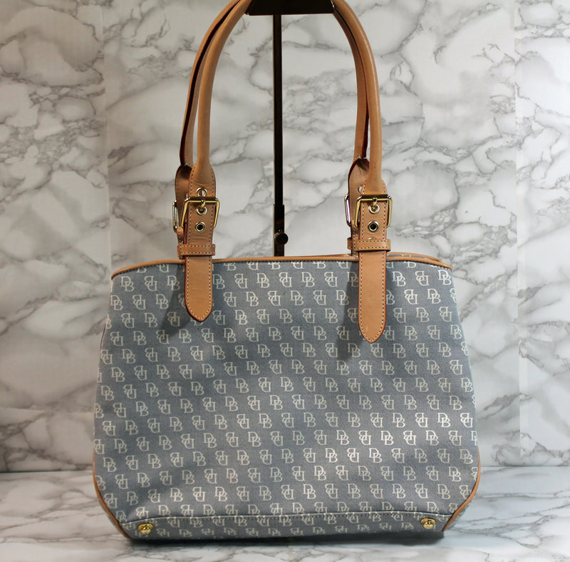 Dooney & Bourke Purse: Blue Monogram Shoulder Bag