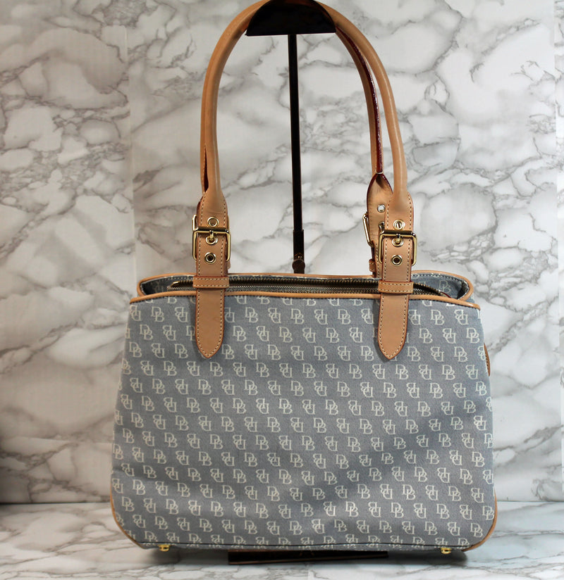 Dooney & Bourke Purse: Blue Monogram Shoulder Bag