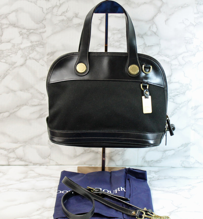 Dooney & Bourke Purse: Black Cabriolet Zip Satchel Bag