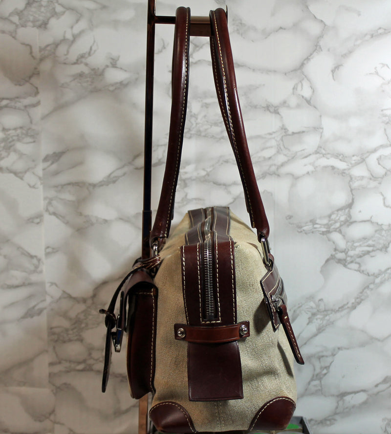 Dooney & Bourke Purse: Brown Double Pocket Signature Crossbody Bag