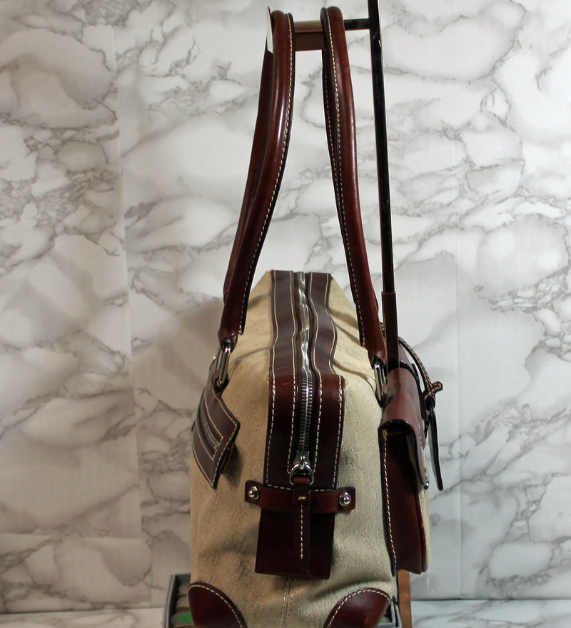 Dooney & Bourke Purse: Brown Double Pocket Signature Crossbody Bag