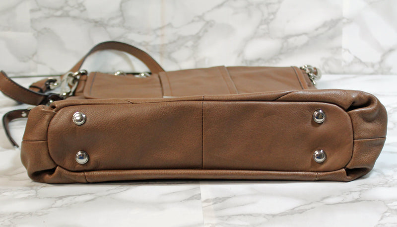 B Makowsky Purse: Brown Leather Crossbody Bag