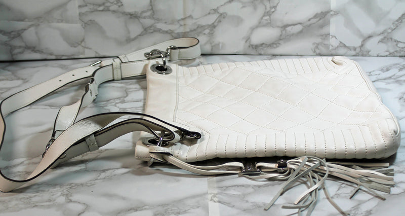 Aimee Kestenberg Purse: White Quilted Leather Crossbody Bag