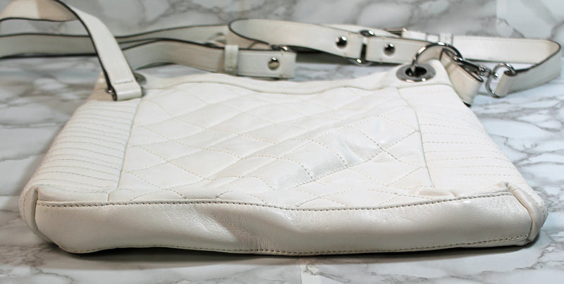 Aimee Kestenberg Purse: White Quilted Leather Crossbody Bag