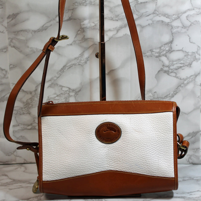 Dooney & Bourke Purse: White AWL Dover Crossbody Shoulder Bag