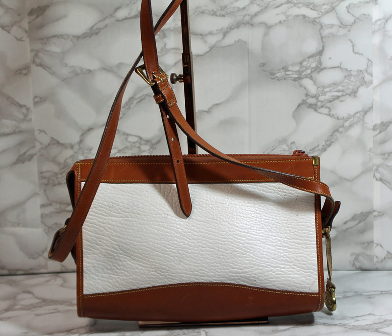 Dooney & Bourke Purse: White AWL Dover Crossbody Shoulder Bag