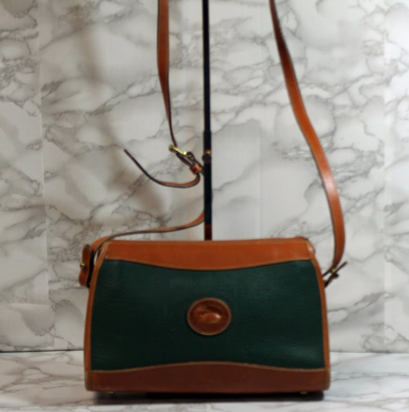 Dooney & Bourke Purse: Green AWL Dover Crossbody Bag