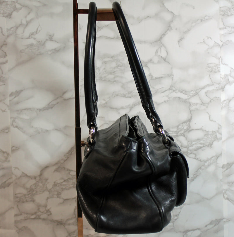 Marc Jacobs Purse: Black Lambskin Leather Shoulder Bag