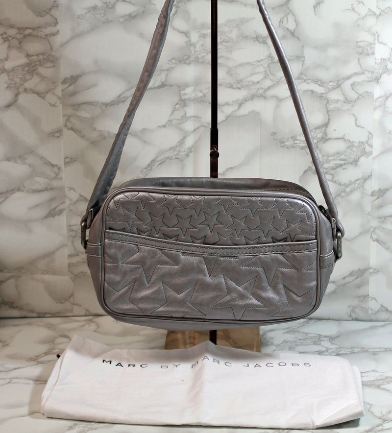 Michael Kors Purse: Grey Quilted Stars Shoulder Bag