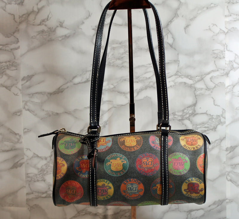 Dooney & Bourke Purse: Multi Color Logo Barrel Bag