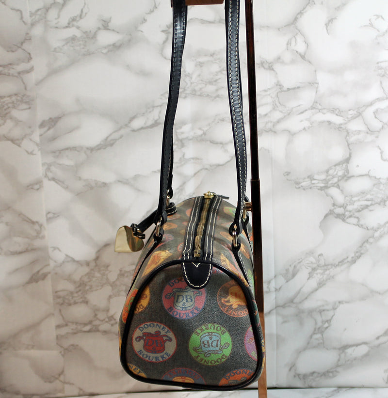 Dooney & Bourke Purse: Multi Color Logo Barrel Bag