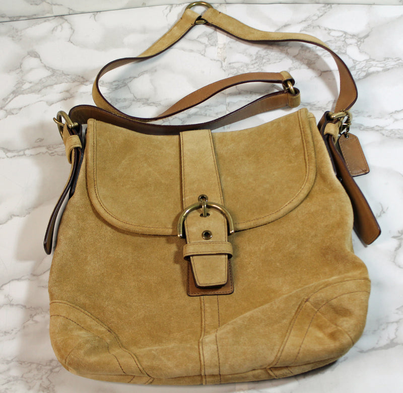 Coach Purse: 9416 Tan Signature SOHO Crossbody Bag