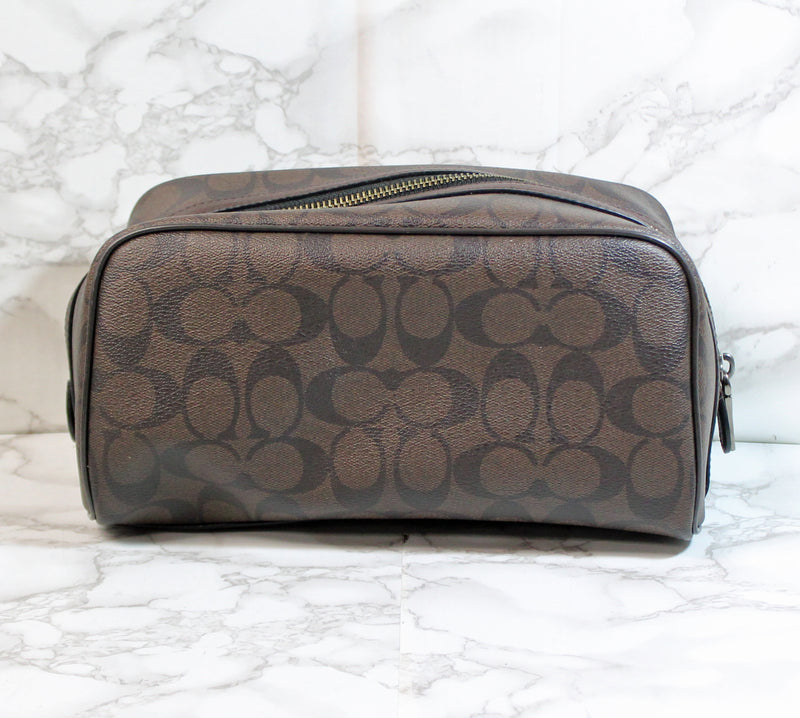 Coach Purse: Brown Travel Kit Bag