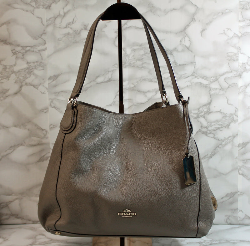 Coach Purse: 31 Grey Edie Large Shoulder Bag