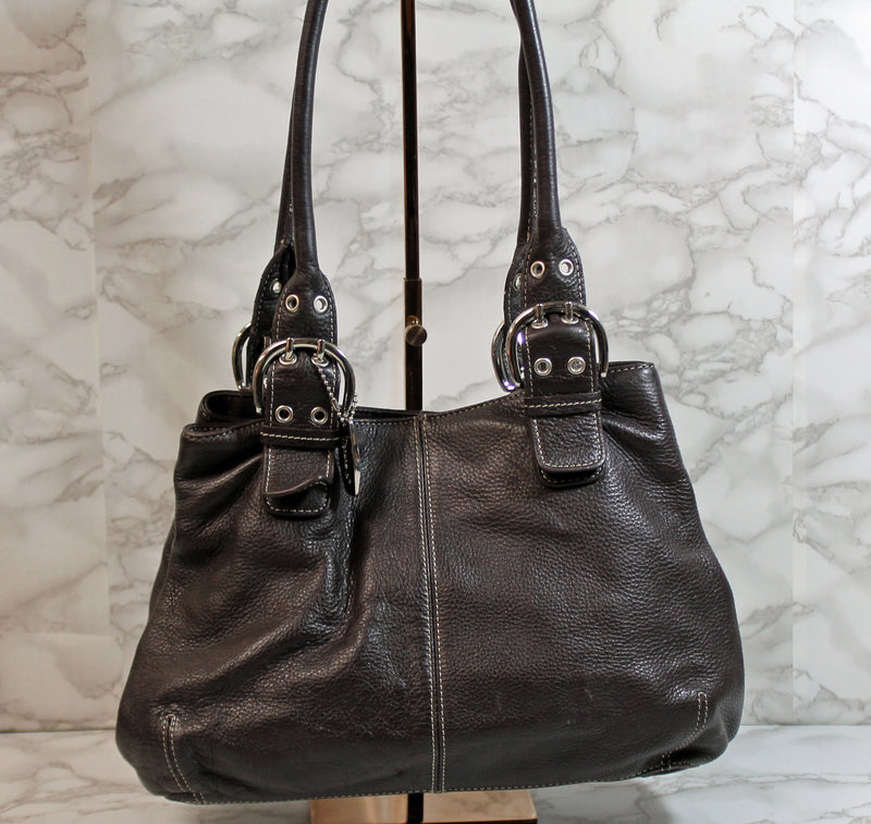 Tignanello Purse: Brown Leather Shoulder Bag