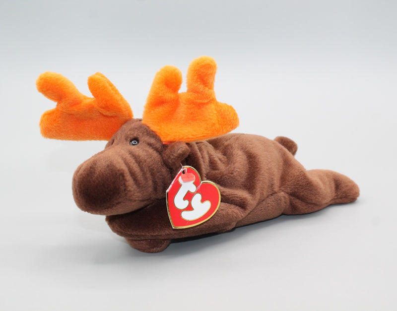 Ty Beanie Baby: Chocolate the Moose | Tags: Non-Mint 3-1 | Actual Photos