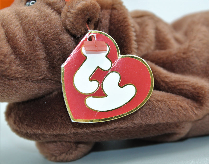 Ty Beanie Baby: Chocolate the Moose | Tags: Non-Mint 3-1 | Actual Photos