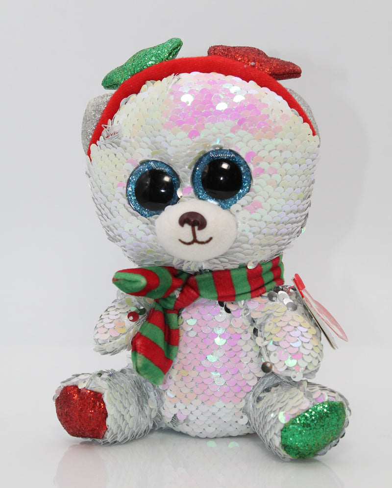 Ty Flippables: Mistletoe the Bear |Near-Mint Tag