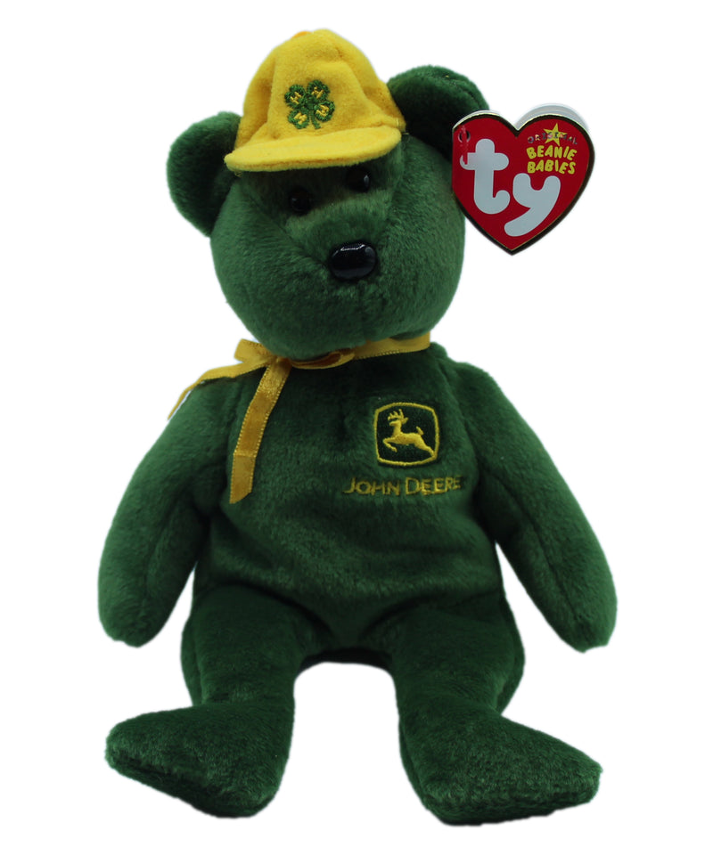 Ty Beanie Baby: Johnny the Teddy Bear - John Deere & 4H