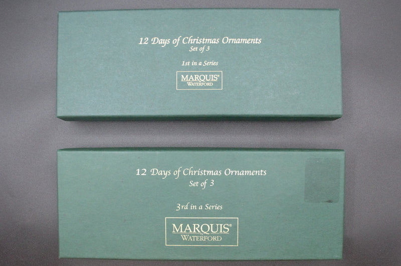 12 Days of Christmas Ornament Sets | 6 Marquis Ornaments | 1st & 3rd Sets