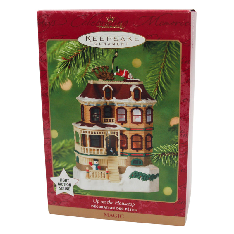 Hallmark Ornament: 2001 Up on the Housetop | QLX7575 | Light, Motion, Sound