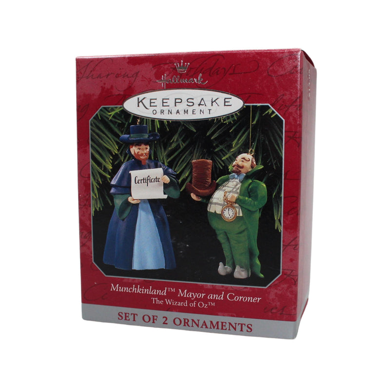 Hallmark Ornament: 1998 Munchkinland Mayor and Coroner | QX6463 | The Wizard of Oz