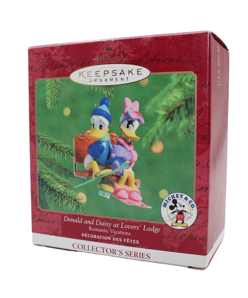 Hallmark Ornament: 2000 Donald and Daisy at Lover's Lodge | QXD4031 | Disney