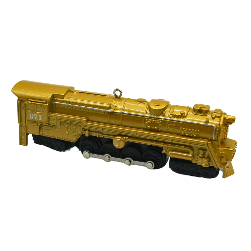 Hallmark Ornament: 2017 Turbine Steam Locomotive | 671 S-2 - Gold | QXE3095