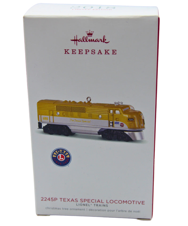 Hallmark Ornament: 2018 Texas Special Locomotive | 2245P - Gold | QXE3163