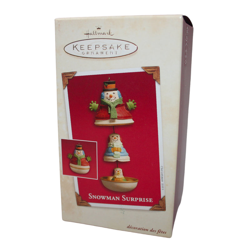 Hallmark Ornament: 2003 Snowman Surprise | QXG8807