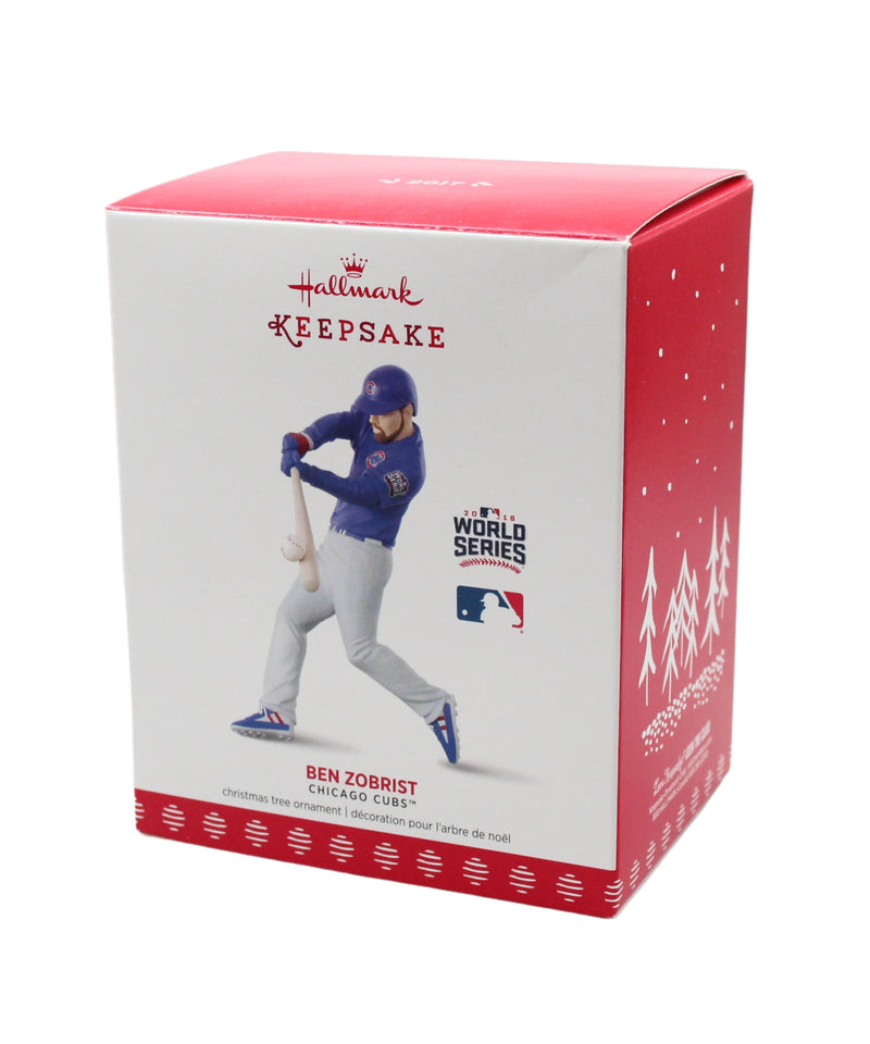 Hallmark Ornament: 2017 Chicago Cubs Ben Zobrist | QXI1542 | MLB