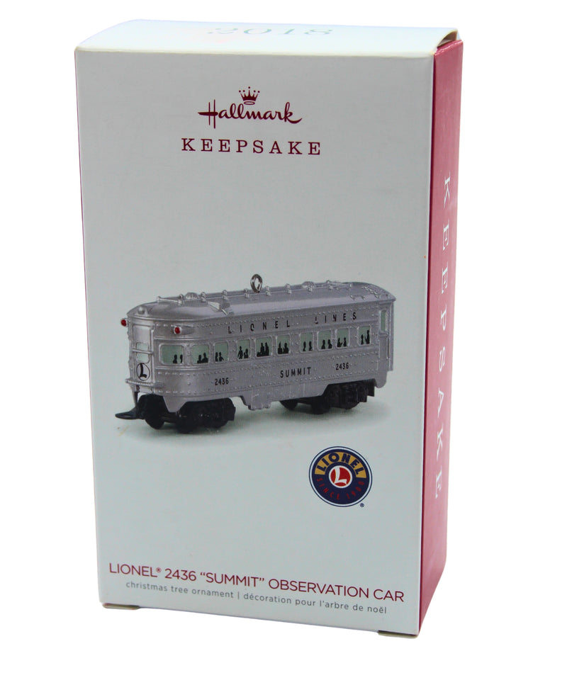 Hallmark Ornament: 2018 "Summit" Observation Car | 2436 | QXI3193