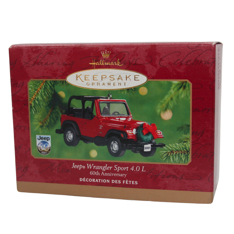 Hallmark Ornament: 2001 Jeep Wrangler Sport 4.0 L | QXI6362 | 60th Anniversary