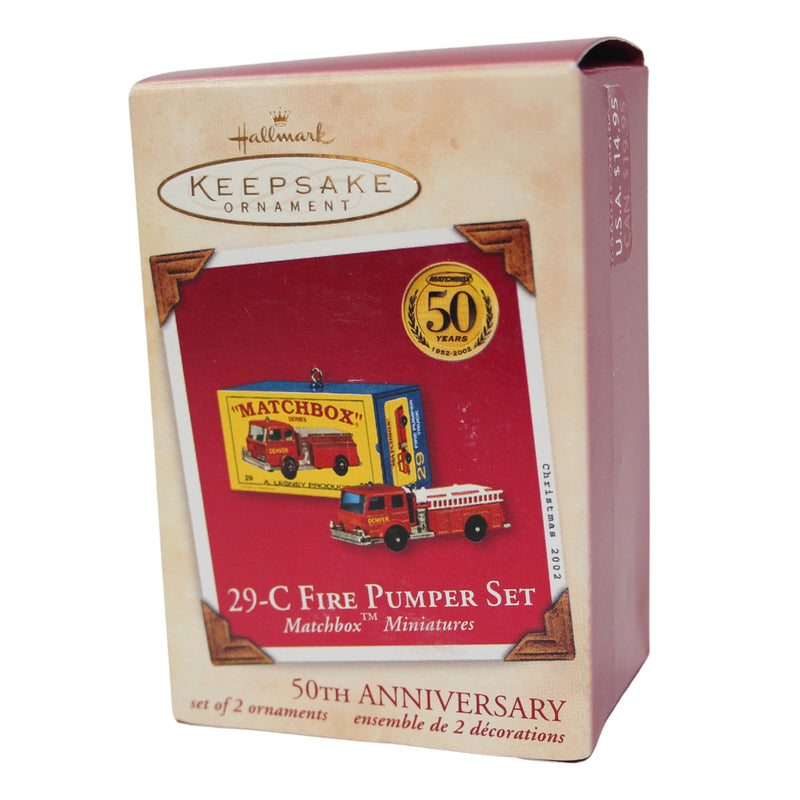 Hallmark Ornament: 2002 29-C Fire Pumper Set | QXI8846 | 50th Anniversary