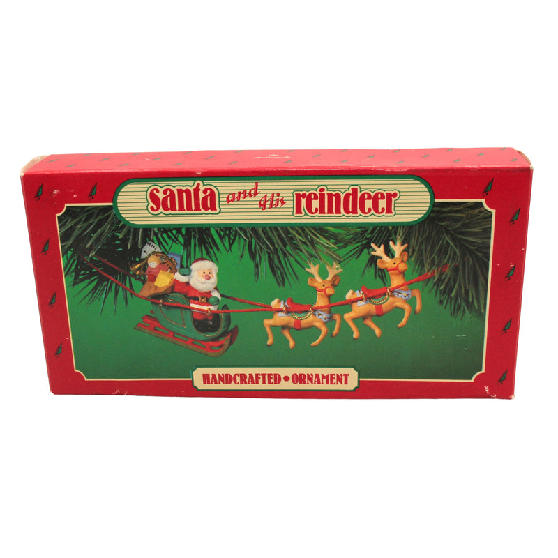 Hallmark Ornament: 1986 Santa and His Reindeer | QXO4406