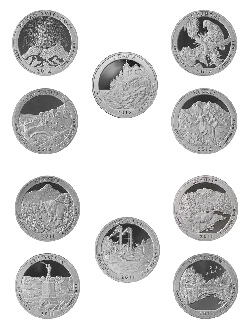 2000 - 2018 S Quarter Cameo Proof Roll 90% Silver (40 Coins) Random Mix