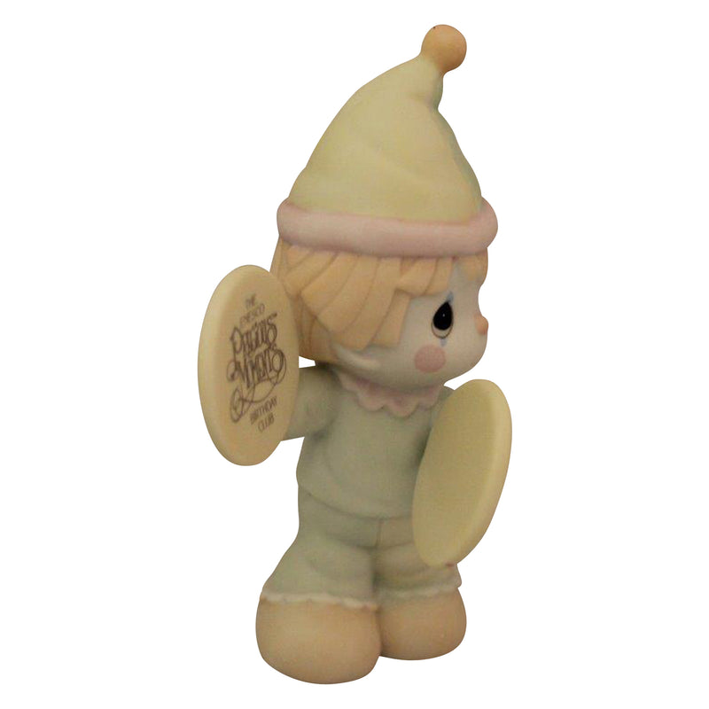 Precious Moments Figurine: b0002 A Smile's the Cymbal of Joy | Birthday Club