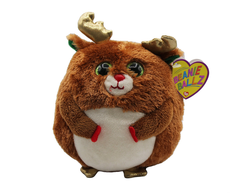 Ty Beanie Ballz: Mistletoe the Reindeer