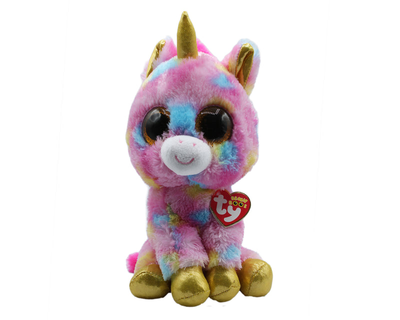 Ty Beanie Boo: Fantasia the Unicorn | Glitter Eyes | Medium Size