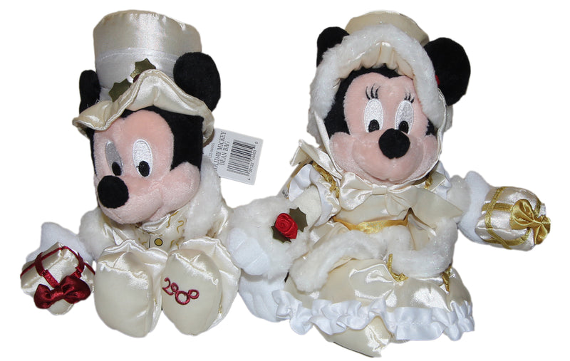 Disney Plush: Mickey & Minnie Celebrate Christmas 2000 - Set of Two