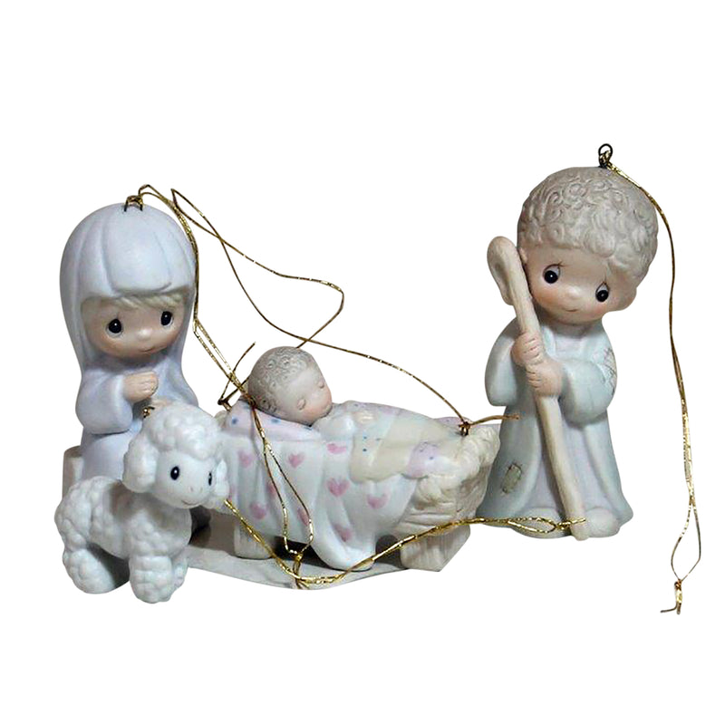 Precious Moments: e5633 Come Let Us Adore Him Ornament Set