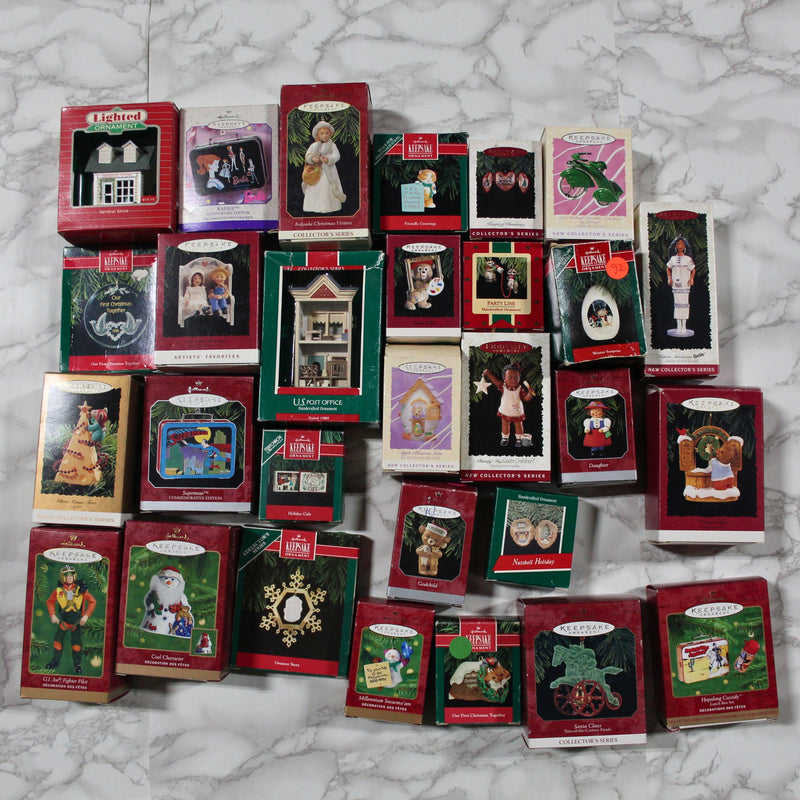 Hallmark Ornament Mystery Box - Random Lot of 25 Ornaments with boxes