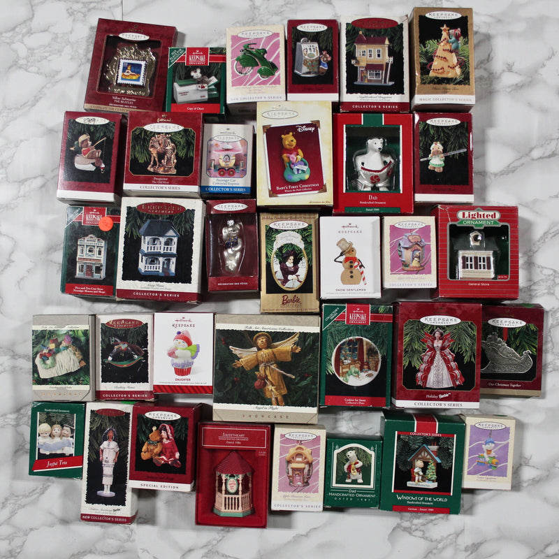 Hallmark Ornament Mystery Box - Random Lot of 40 Ornaments with boxes