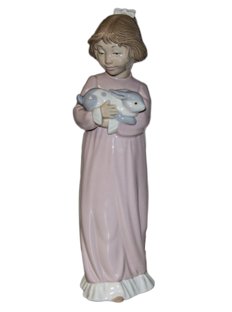 Lladró Figurine: Nao 0695 Girl Patting Rabbit